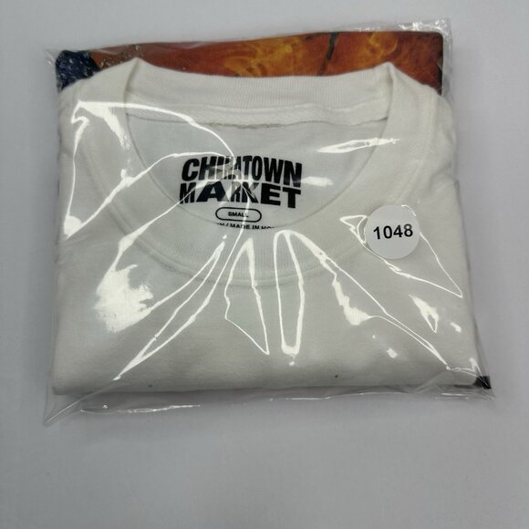 Chinatown Market Men’s White Basketball Crew Neck Short Sleeve T-Shirt S/C37 - Picture 8 of 8